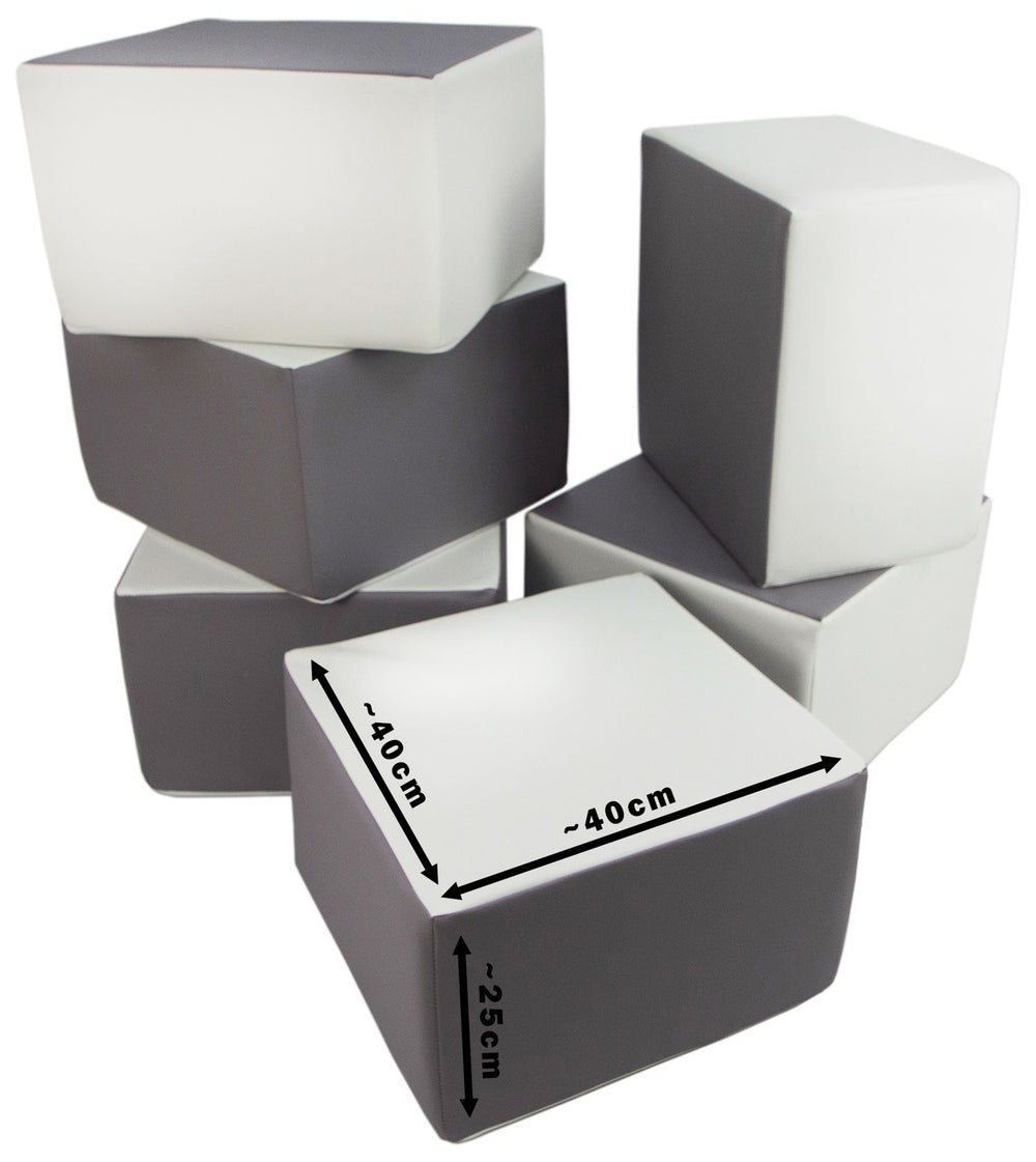 Cubes set of 6 large foam blocks