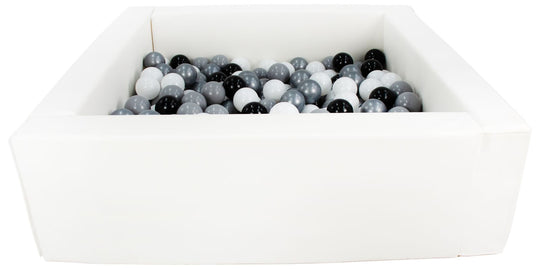 Square eco-leather ball pit with 200 balls, 5 elements