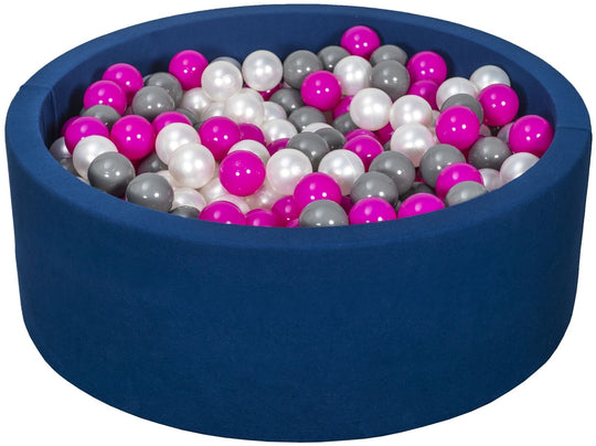 Soft Jersey ball pit with 450 balls, navy