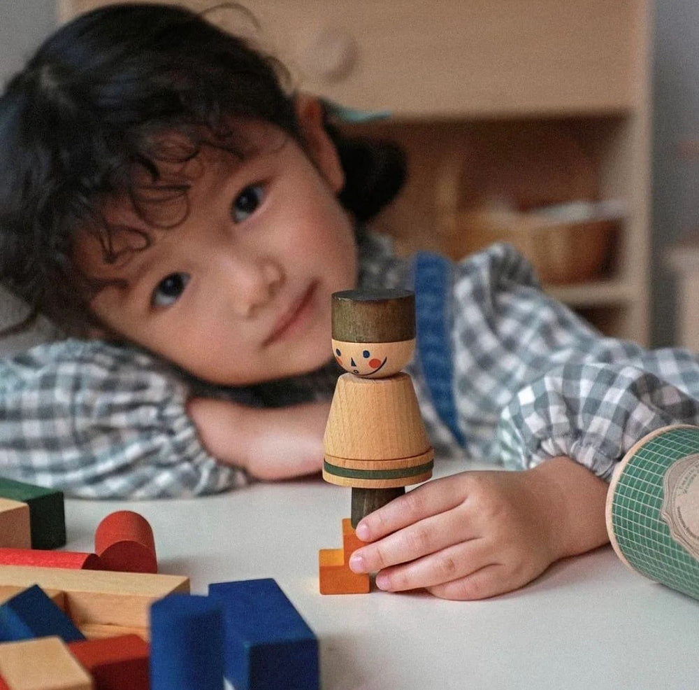 LALA Houten Stokfiguurtje - Groen