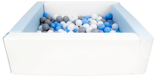 Square eco-leather ball pit with 200 balls, 5 elements