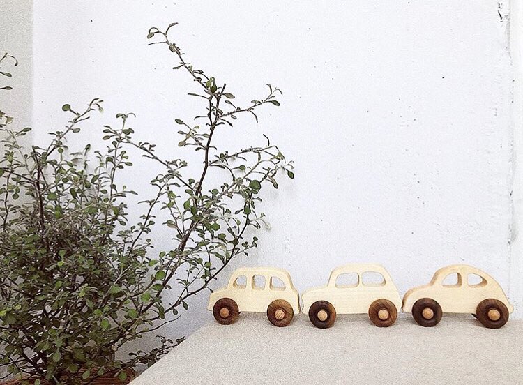 Houten auto - Engelse taxi