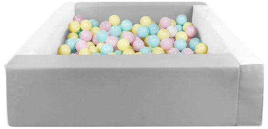 Square eco-leather ball pit with 200 balls, 5 elements