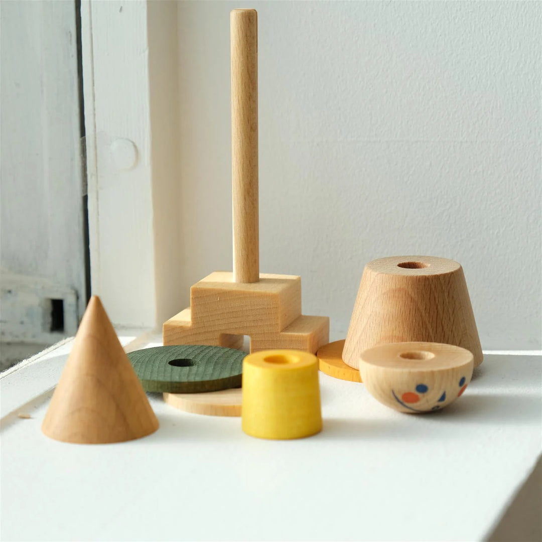 LALA Houten Stokfiguurtje - Geel