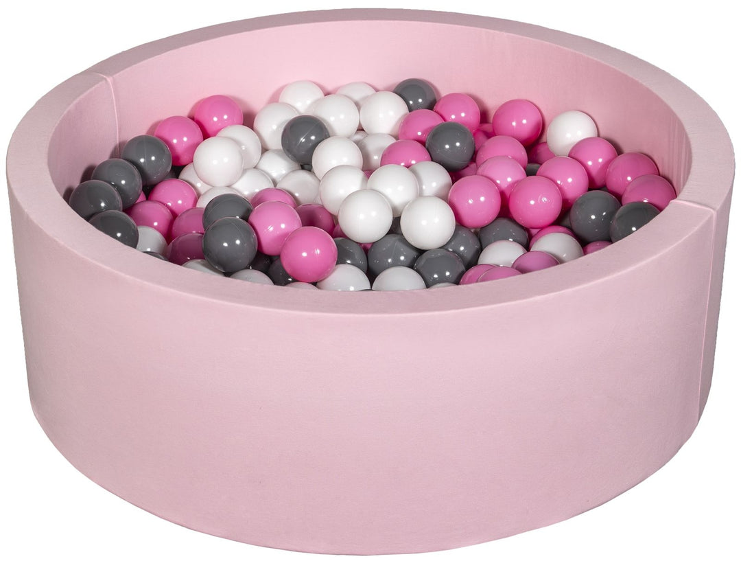 Soft Jersey ball pit with 200 balls, pink