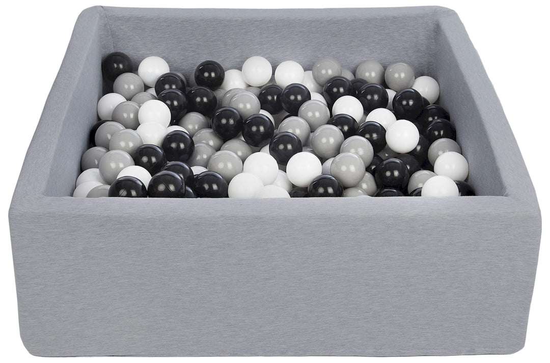 Soft Jersey ball pit with 200 balls, 90x90 cm
