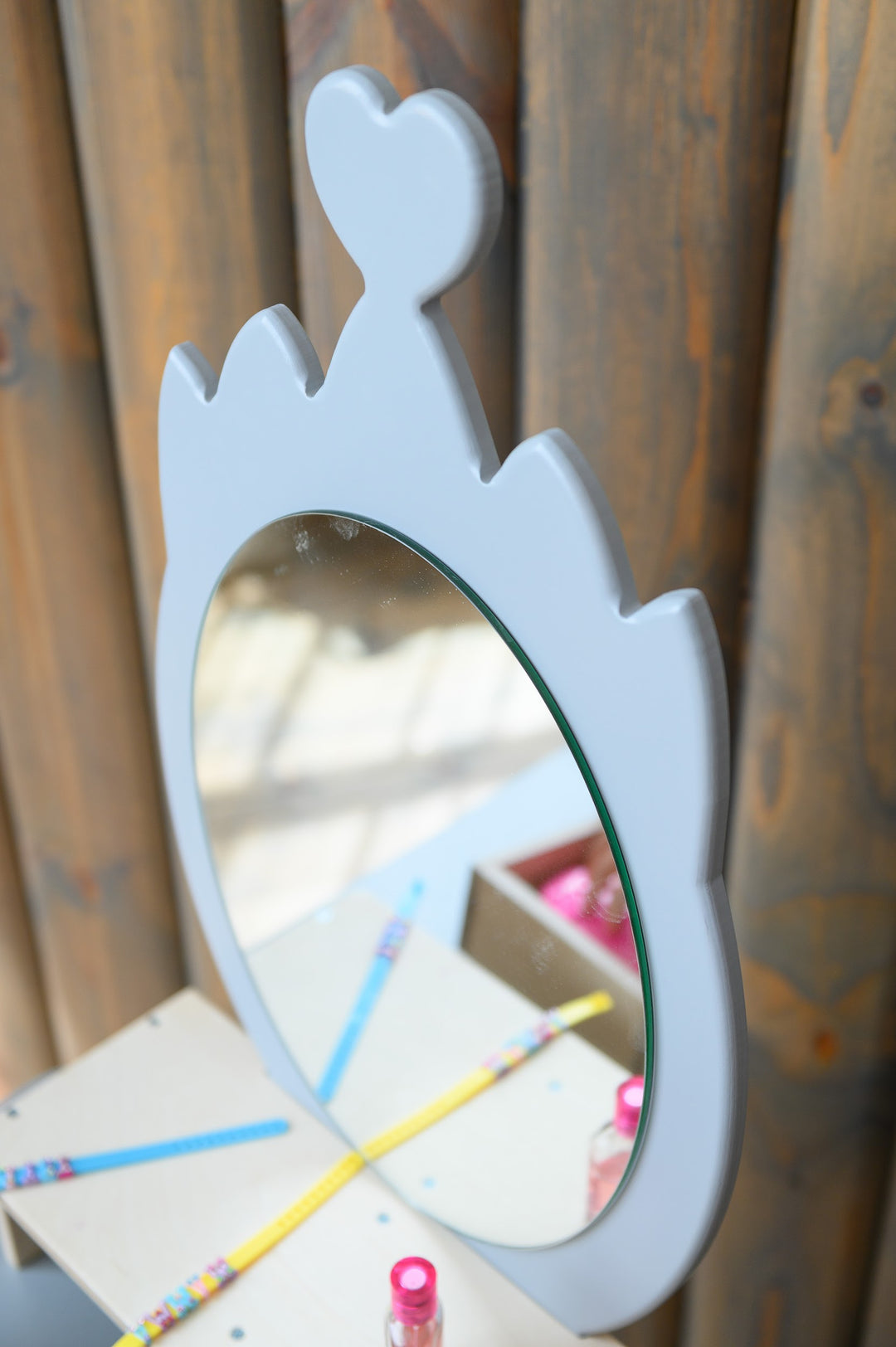 Prinsessen Kaptafel Set met spiegel en stoel - Kroon