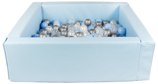 Square eco-leather ball pit with 200 balls, 5 elements