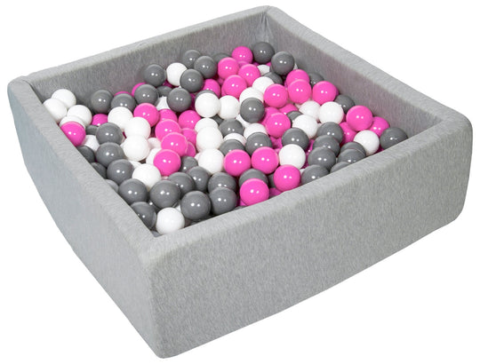 Soft Jersey ball pit with 450 balls, 90x90 cm