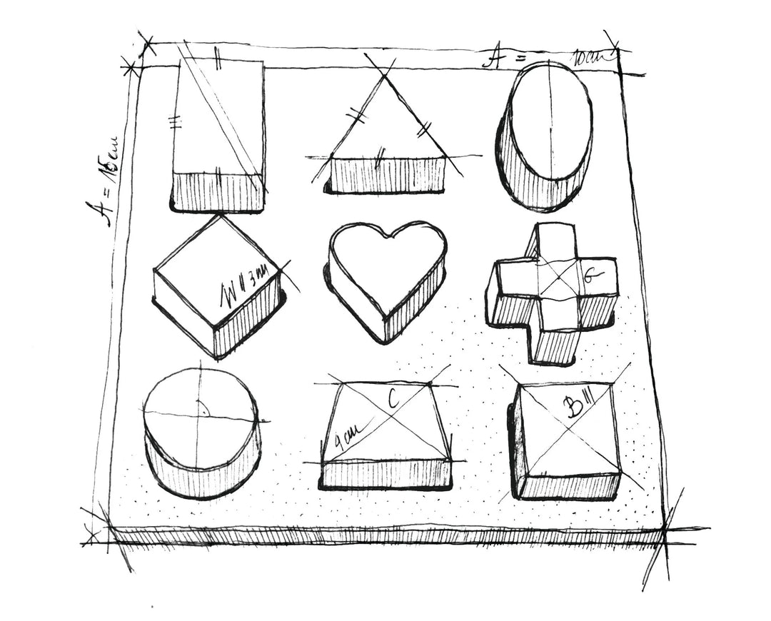 Wooden Shape Sorting Blocks - Natural