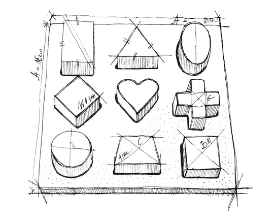 Wooden Shape Sorting Blocks - Natural