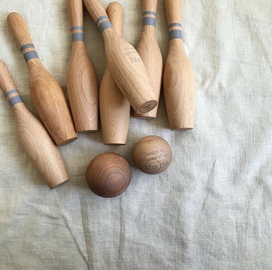 Wooden Bowling Pins - Natural