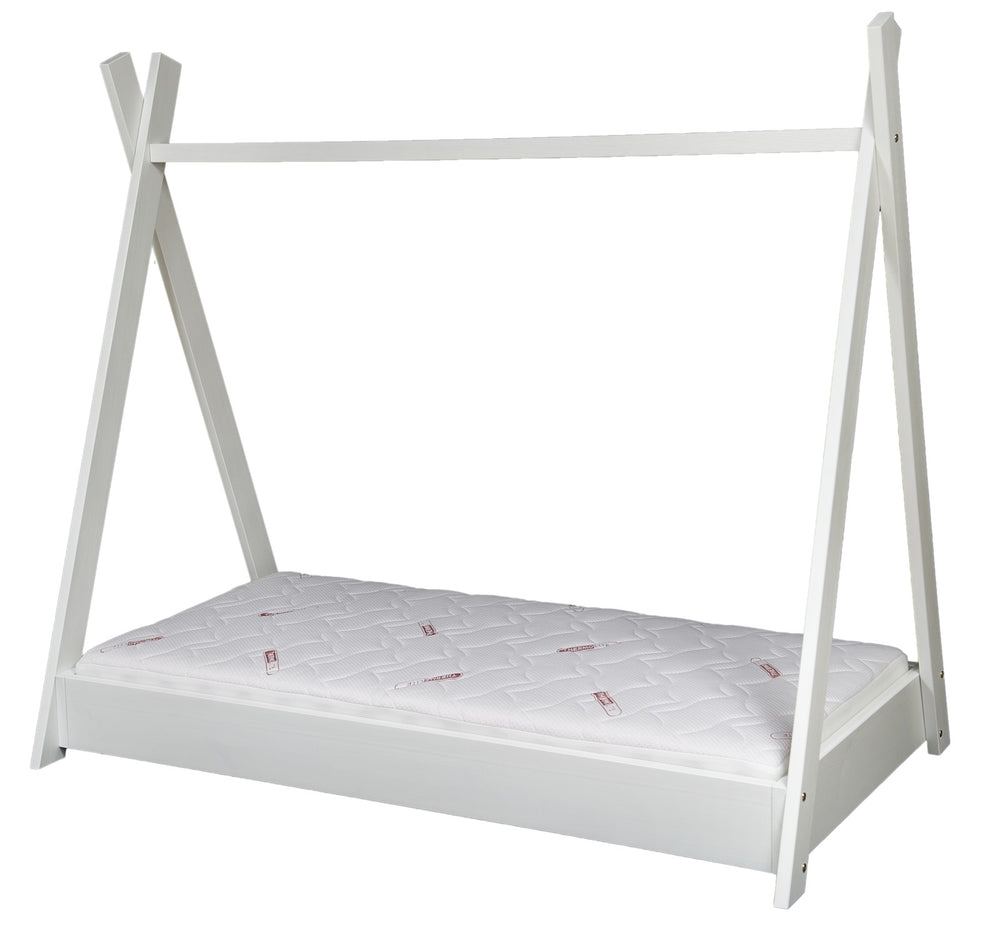 Teepee tent wooden bed + STANDARD mattress set 160x80
