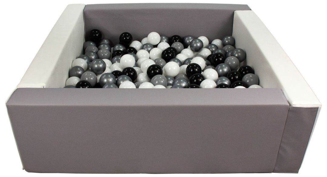 Square eco-leather ball pit with 200 balls, 5 elements