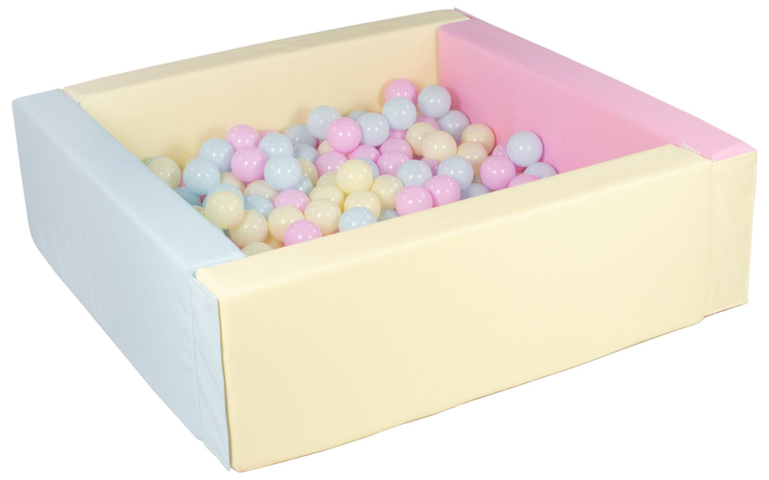 Square eco-leather ball pit with 300 balls, 5 elements
