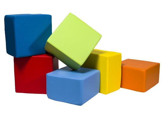 Cubes set of 6 large foam blocks