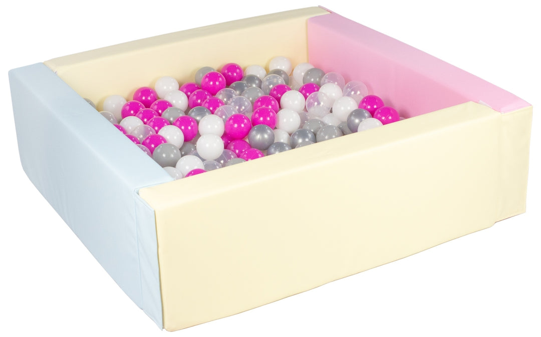 Square eco-leather ball pit with 300 balls, 5 elements