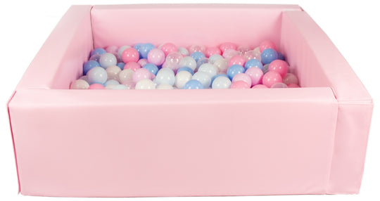 Square eco-leather ball pit with 200 balls, 5 elements