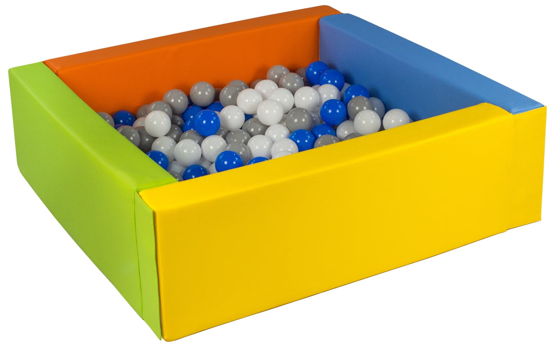 Square eco-leather ball pit with 300 balls, 5 elements