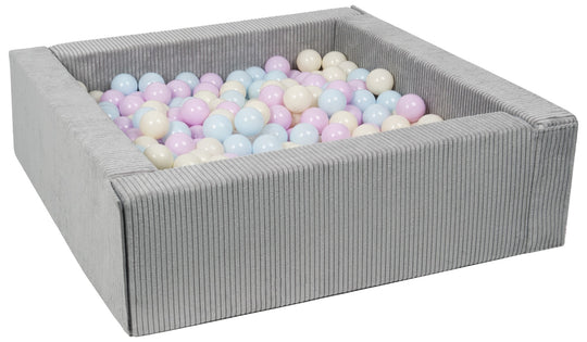 Square eco-leather ball pit with 300 balls, 5 elements