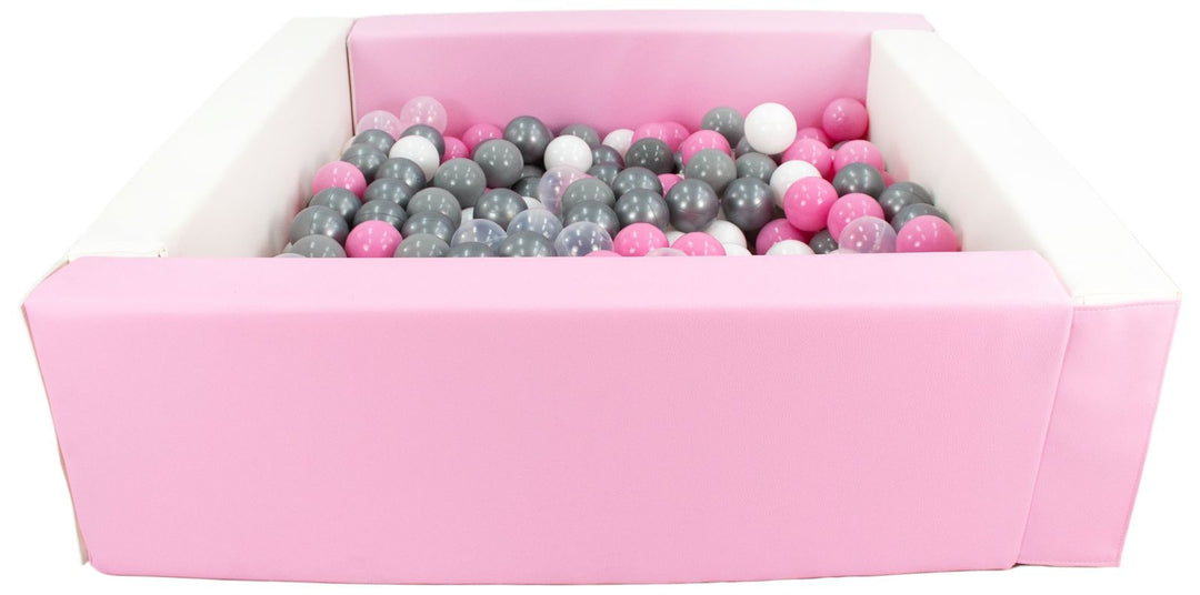 Square eco-leather ball pit with 200 balls, 5 elements