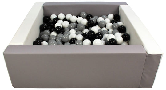 Square eco-leather ball pit with 300 balls, 5 elements