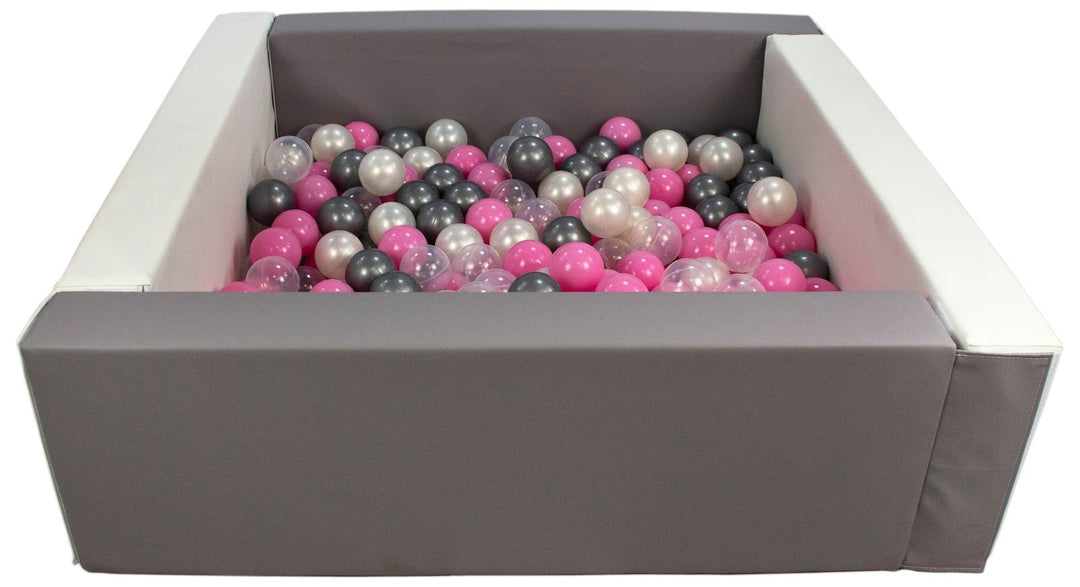 Square eco-leather ball pit with 200 balls, 5 elements