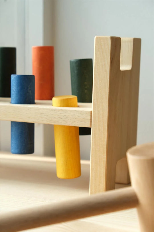 Houten Hamer Klopbank - Kleurrijk