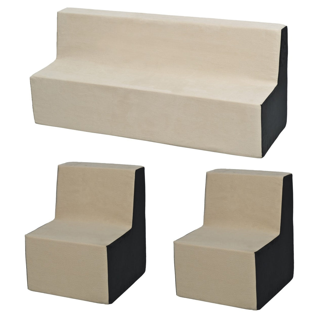 Soft Foam Furniture 3 pcs set: 2 x Chair+Sofa