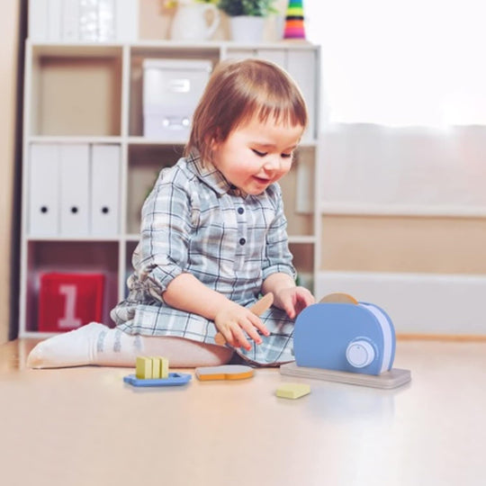 Wooden Small Toaster Set