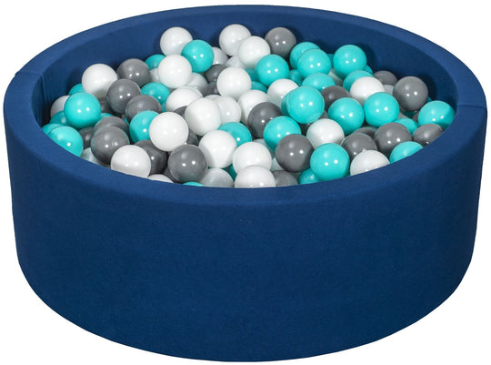 Soft Jersey ball pit with 450 balls, navy