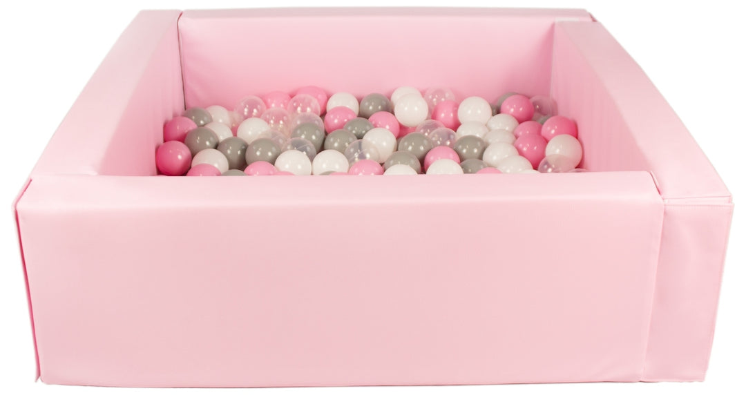 Square eco-leather ball pit with 200 balls, 5 elements