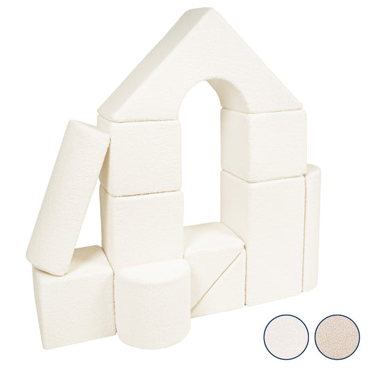 Bouclé castle set of 11 large foam blocks