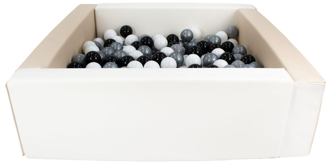 Square eco-leather ball pit with 200 balls, 5 elements