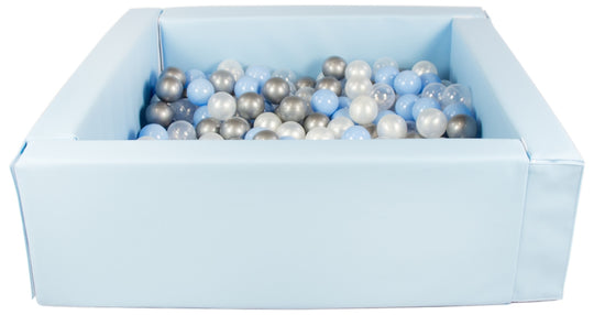 Square eco-leather ball pit with 300 balls, 5 elements