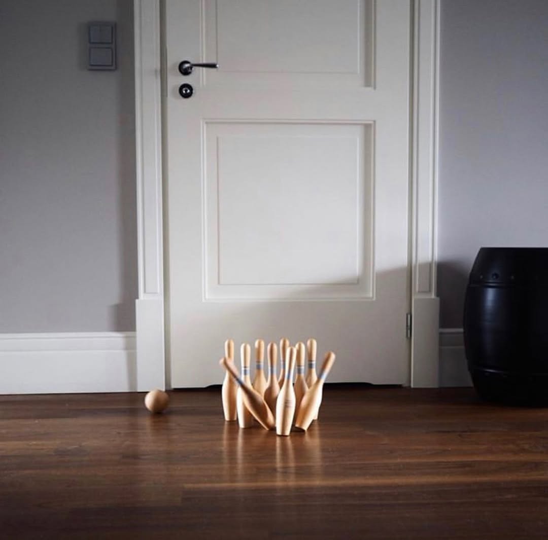 Wooden Bowling Pins - Natural