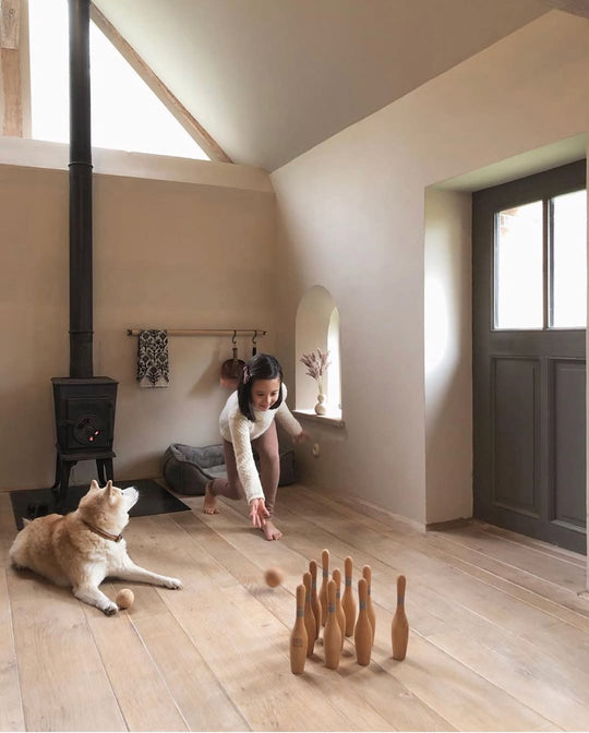 Wooden Bowling Pins - Natural