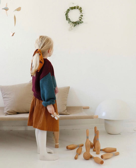 Wooden Bowling Pins - Natural