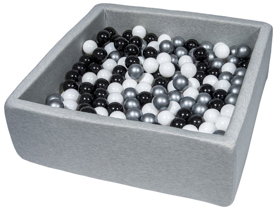 Soft Jersey ball pit with 200 balls, 90x90 cm