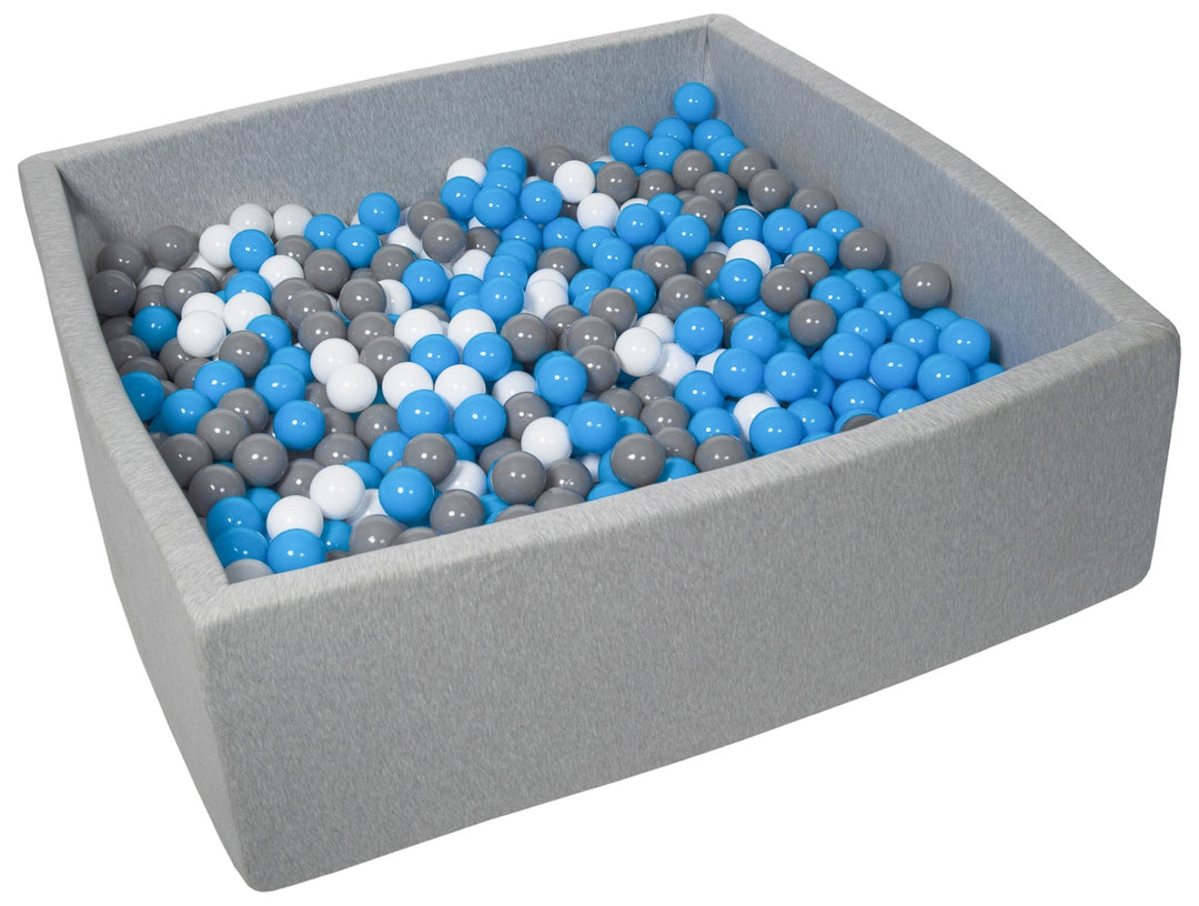 Soft Jersey ball pit with 900 balls, 120x120 cm