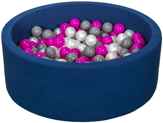 Soft Jersey ball pit with 300 balls, navy