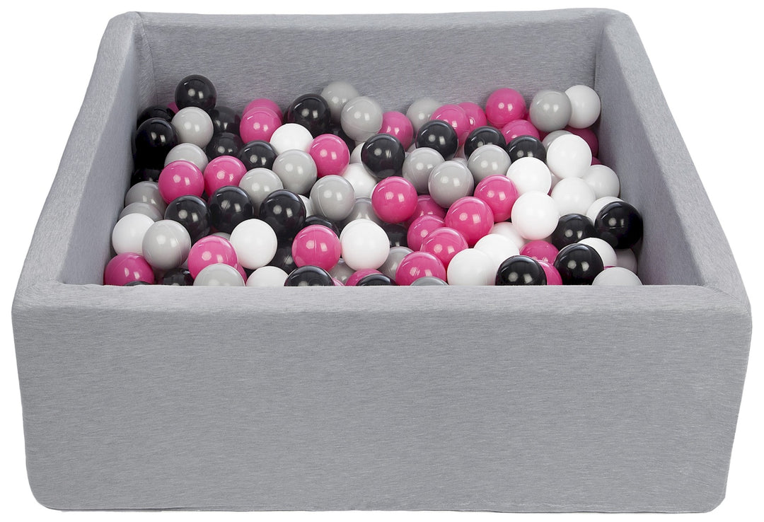 Soft Jersey ball pit with 300 balls, 90x90 cm