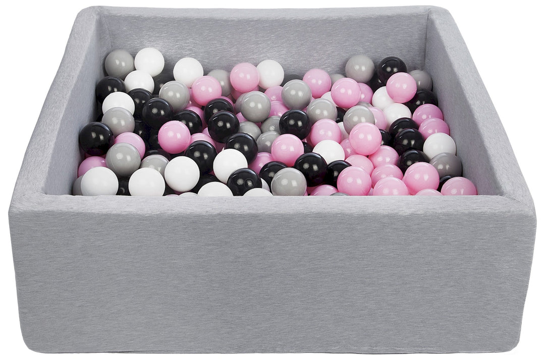 Soft Jersey ball pit with 300 balls, 90x90 cm