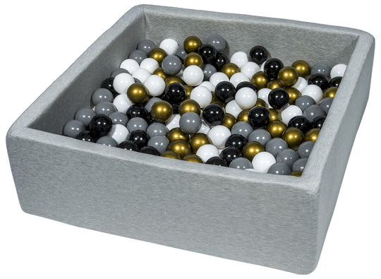 Soft Jersey ball pit with 200 balls, 90x90 cm