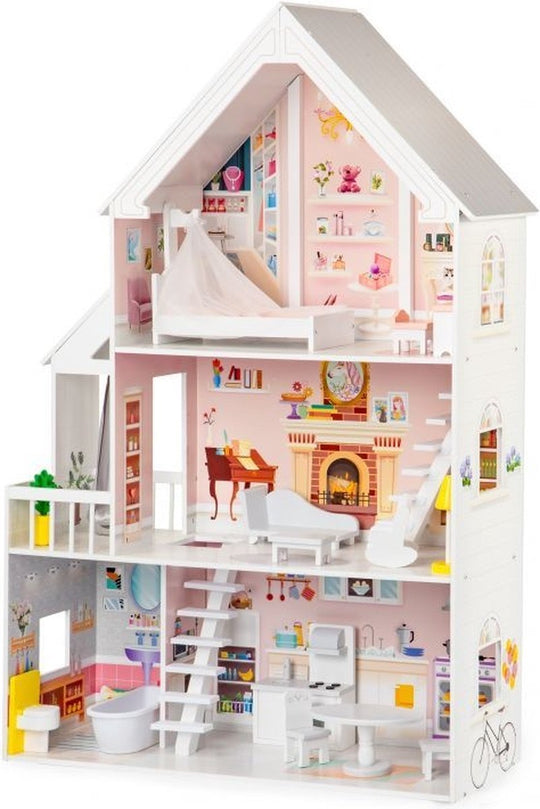 Wooden Dollhouse Liselle with LED Lights