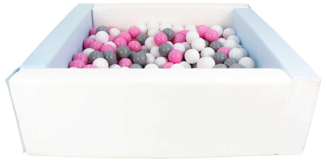 Square eco-leather ball pit with 300 balls, 5 elements