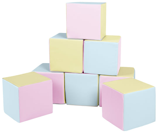 Soft Play Cubes, 8 building blocks for kids