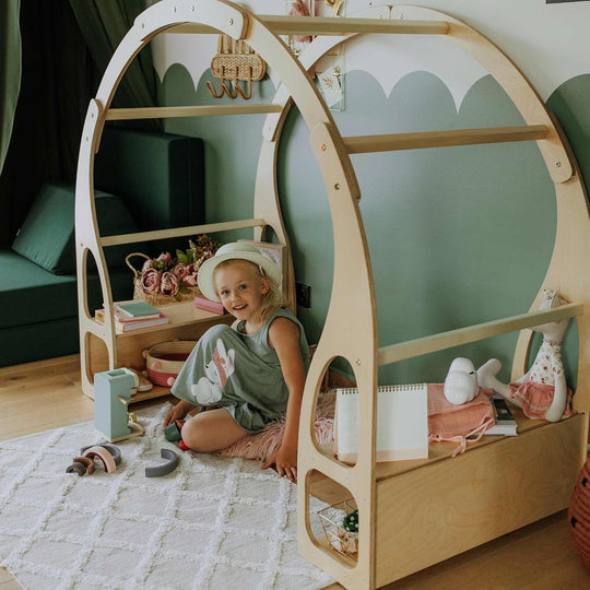 Montessori Waldorf speelstandaard/speelgoedrek voor kinderen