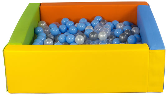 Square eco-leather ball pit with 300 balls, 5 elements