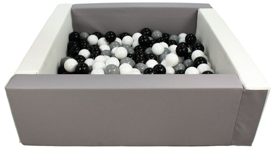 Square eco-leather ball pit with 200 balls, 5 elements
